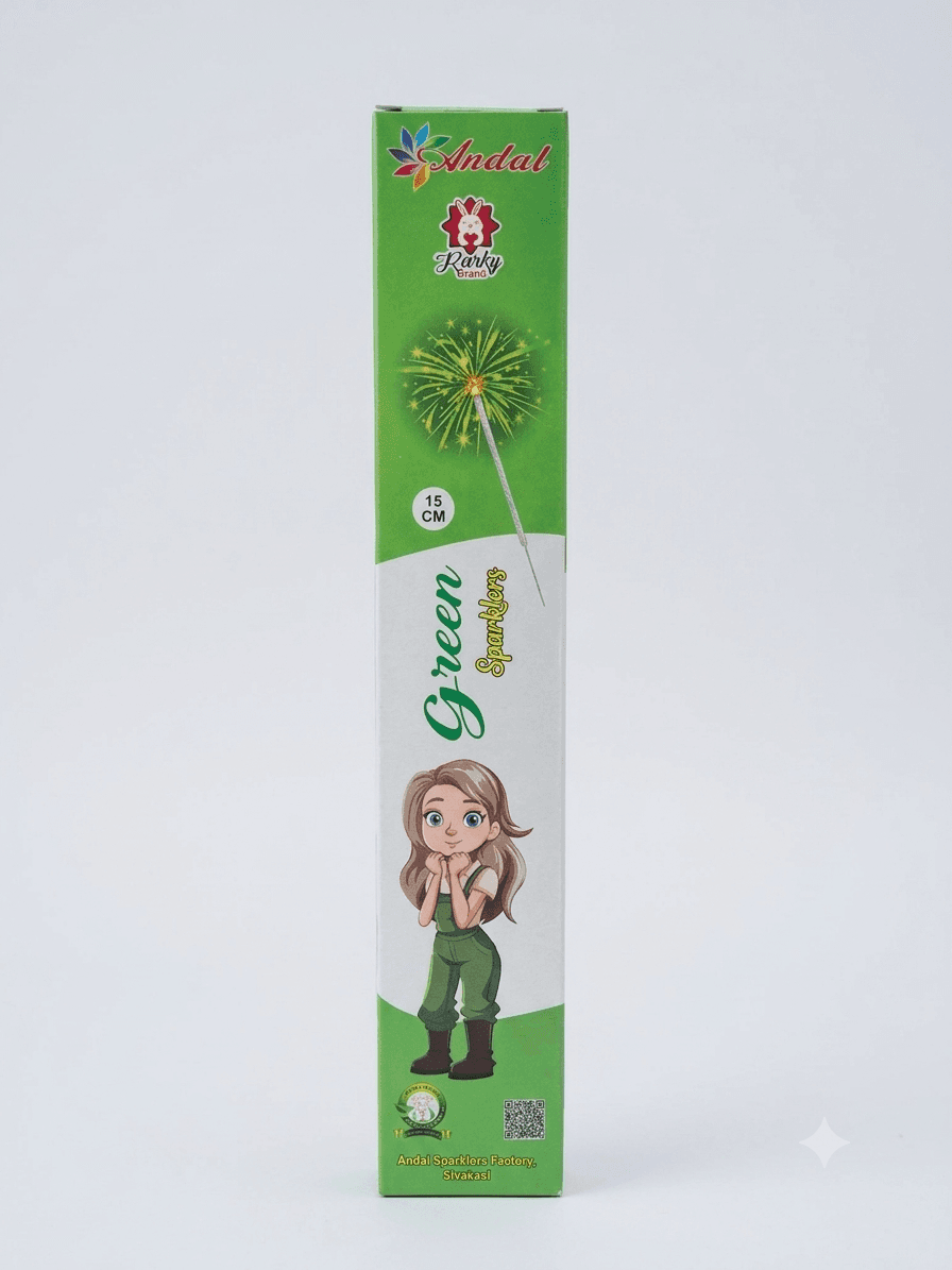 15 Cm Green Sparklers